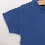 HelloBaby Erkek Bebek Basic Tişört Bisiklet Yaka Kısa Kol Lacivert