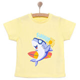 HelloBaby Basic Erkek Yaz Köpek Balığı Baskılı T-Shirt Erkek Bebek