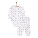HelloBaby Hayvanlar  Baskılı Yenidoğan Erkek Body-Patiksiz Alt Kız Bebek