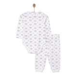 HelloBaby Hayvanlar  Baskılı Yenidoğan Erkek Body-Patiksiz Alt Kız Bebek