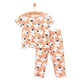 HelloBaby Erkek Kısa Kol Zebra Desenli Bisiklet Yaka Pijama Takımı