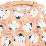 HelloBaby Erkek Kısa Kol Zebra Desenli Bisiklet Yaka Pijama Takımı