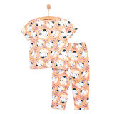 HelloBaby Erkek Çocuk  Kısa Kol Zebra Desenli Bisiklet Yaka Pijama Takımı