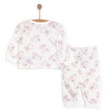 HelloBaby Kız Sevimli Ayı Desenli Uzun Kol Pijama Takımı
