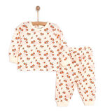 HelloBaby Kız Kiraz Desenli Uzun Kol Pijama Takımı