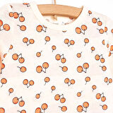 HelloBaby Kız Kiraz Desenli Uzun Kol Pijama Takımı