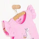 HelloBaby Basic Kız Melek Unicorn Baskılı Atlet T-shirt Kız Bebek