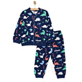 HelloBaby Basic Erkek Dinozor Desenli Eşofman Takımı Erkek Bebek