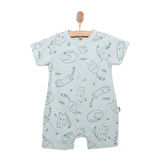 Bebetto Yenidoğan Organic Sleepy Cat Uni Kısa Tulum Unisex