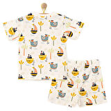 HelloBaby Erkek Bebek Pijama Takım Çıtçıtlı Bisiklet Yaka Kısa Kol