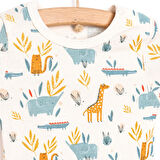 HelloBaby Hayvan Desenli Kısa Kol Body