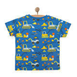 HelloBaby Basic Erkek Kepçe Desenli T-Shirt Erkek Bebek