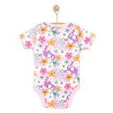 HelloBaby Hayvan Desenli Kısa Kol Body Kız Bebek