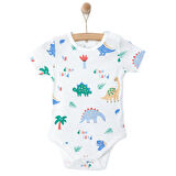 HelloBaby Hayvan Desenli Kısa Kol Body Erkek Bebek