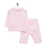 HelloBaby Kız Çiçek Desenli Gömlek Yaka Pijama Takımı