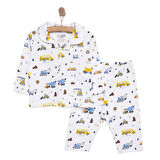 HelloBaby Uzun Kol Gömlek Yaka Araç Desenli Pijama Takımı