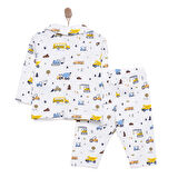 HelloBaby Uzun Kol Gömlek Yaka Araç Desenli Pijama Takımı
