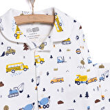 HelloBaby Uzun Kol Gömlek Yaka Araç Desenli Pijama Takımı
