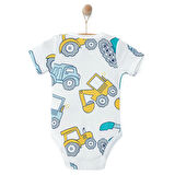 HelloBaby Hayvan Desenli Kısa Kol Body Erkek Bebek