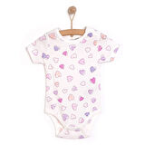 HelloBaby Hayvan Desenli Kısa Kol Body Kız Bebek