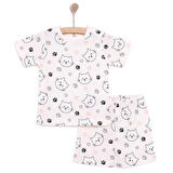 HelloBaby Kız Kısa Kol Pijama Takımı Kız Bebek