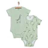 HelloBaby Aslanlı 2'li Kısa Kol Body