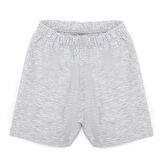 HelloBaby Unisex Basic Şort Reçme Paça Gri Melanj