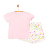 HelloBaby Basic Kız Be Happy Baskılı Tshirt-Şort Kız Bebek