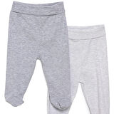 HelloBaby Unisex 2li Patikli Alt Ribana Bej