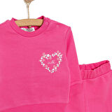 HelloBaby Basic Kız Çiçek Baskılı Eşofman Takımı Kız Bebek