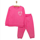 HelloBaby Basic Kız Çiçek Baskılı Eşofman Takımı Kız Bebek