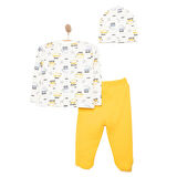 HelloBaby Erkek Zıbın-Şapka-Patikli Alt Erkek Bebek