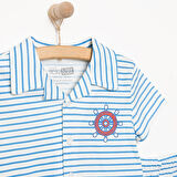 HelloBaby Erkek Gömlek Yaka Kısa Kol Çizgili Pijama Takımı