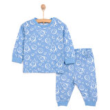 HelloBaby Uzun Kol Bisiklet Yaka Uzay Desenli Pijama Takımı