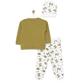 HelloBaby Erkek Zıbın-Şapka-Patikli Alt Erkek Bebek