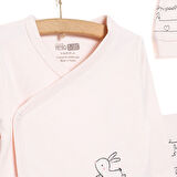 HelloBaby Kız Zıbın-Şapka-Patikli Alt Kız Bebek