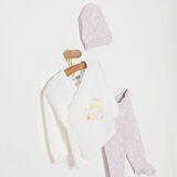 HelloBaby Kız Zıbın-Şapka-Patikli Alt Kız Bebek