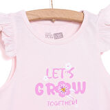 HelloBaby Basic Kız Birlikte Büyüyelim Baskılı Atlet-Şort Kız Bebek