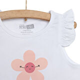 HelloBaby Basic Kız Papatya Baskılı Atlet-Şort Kız Bebek