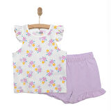 HelloBaby Basic Kız Çiçek Baskılı Atlet-Şort Kız Bebek