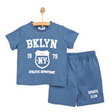 HelloBaby Basic Erkek Spor Klübü Desenli Şortlu Takım Erkek Bebek