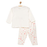 HelloBaby Kız Küçük Yıldız Desenli Uzun Kol Pijama Takımı