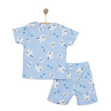 HelloBaby Erkek Kısa Kol Yıldız Desenli Bisiklet Yaka Pijama Takımı