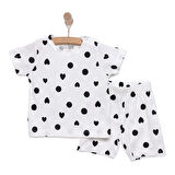 HelloBaby Kız Puantiyeli Kısa Kol Pijama Takımı