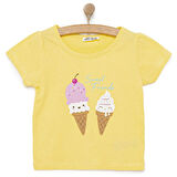 HelloBaby Basic Dondurma Baskılı Tshirt Kız Bebek