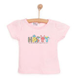 HelloBaby Basic Happy Baskılı Tshirt Kız Bebek