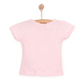 HelloBaby Basic Happy Baskılı Tshirt Kız Bebek