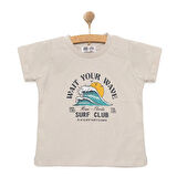 HelloBaby Basic Dalga Baskılı Tshirt Erkek Bebek