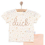 Bebetto Yenidoğan Cute Duck Tshirt-Patiksiz Alt Kız Bebek