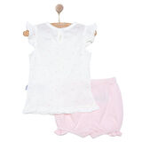 Bebetto 25Y Bebetto Yenidoğan Mini Heart Tshirt-Şort Kız Bebek